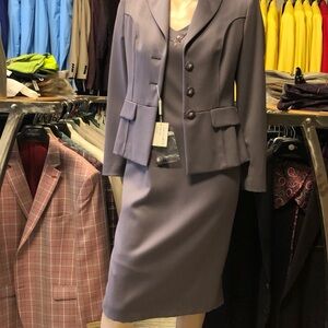 Elegant Purple Skirt Suit